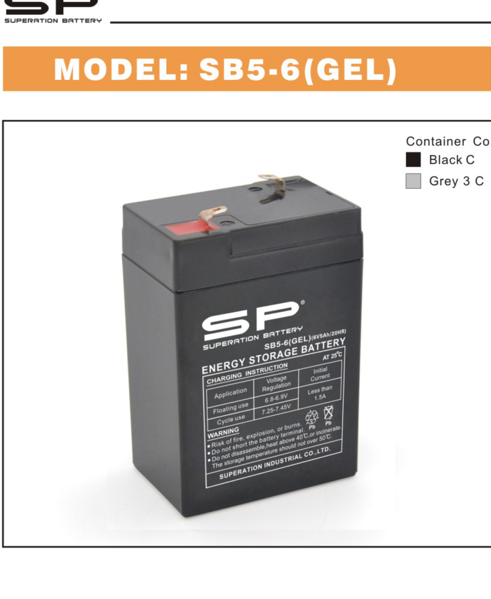SP SB5-6(GEL) GEL Battery 6V 5Ah