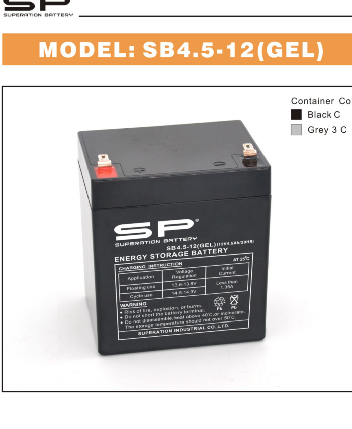 SP SB4.5-12(GEL) GEL Battery 12V 4.5Ah