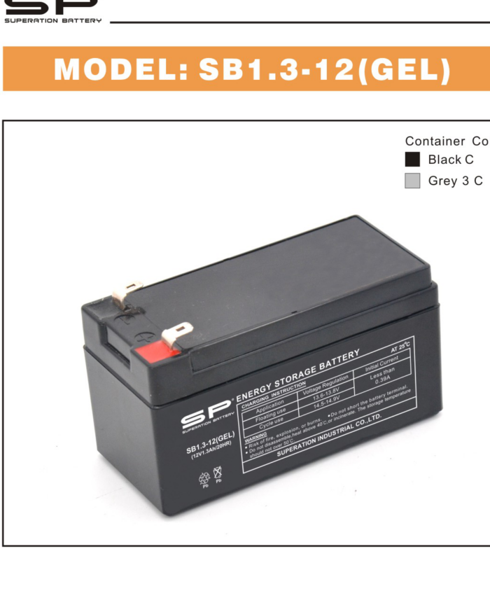 SP SB1.3-12(GEL) GEL Battery 12V 1.3Ah