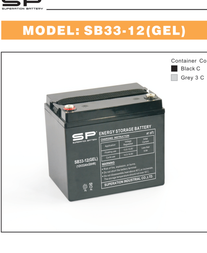 SP SB33-12(GEL) GEL Battery 12V 33Ah