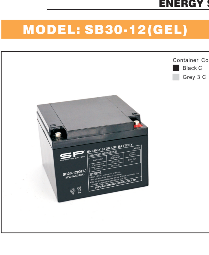 SP SB30-12(GEL) GEL Battery 12V 30Ah